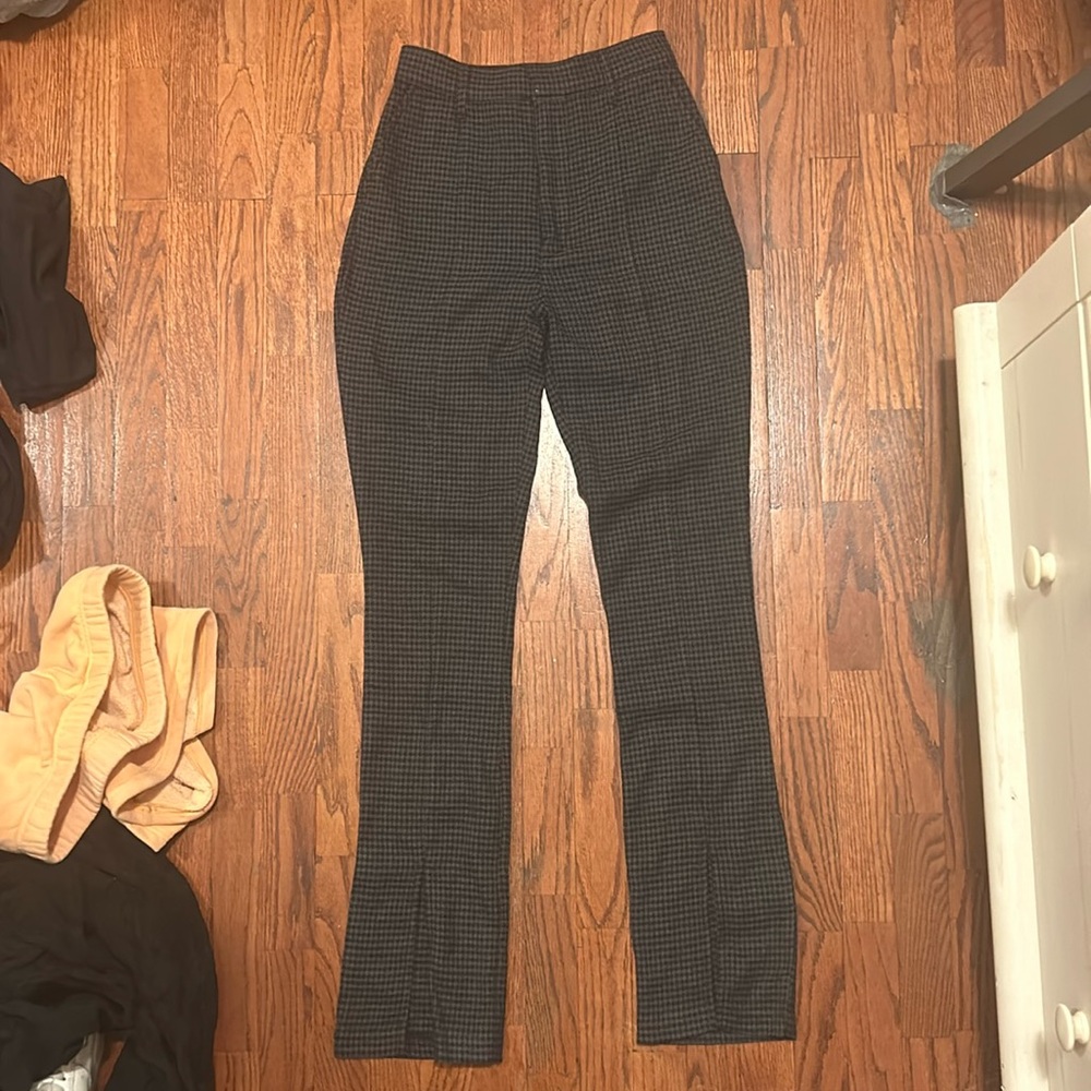 Abercrombie & Fitch The Skinny Ultra high rise herringbone wool trouser